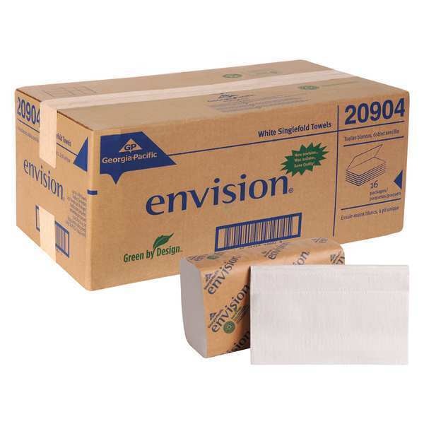 Pacific Blue Basic Single Fold Paper Towels, 1, 250, White, 16 PK
