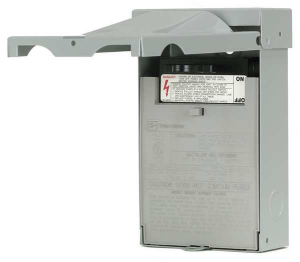 Fusible Air Conditioning Disconnect Switch, 60 A, 240V AC, 2 pole, NEMA 3R