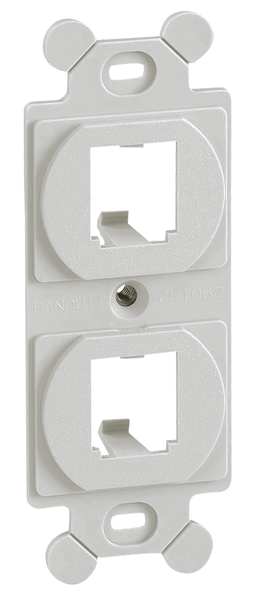 106 Module Frame, Mini Com, 2 Port, White