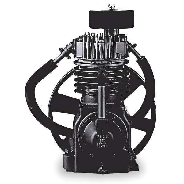 Air Compressor Pump, 7 1/2 hp, 2 Stage, 2 qt Oil Capacity, 2 Cylinder