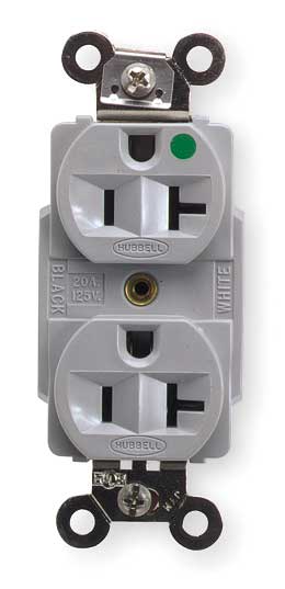 20A Duplex Receptacle 125VAC 5-20R GY