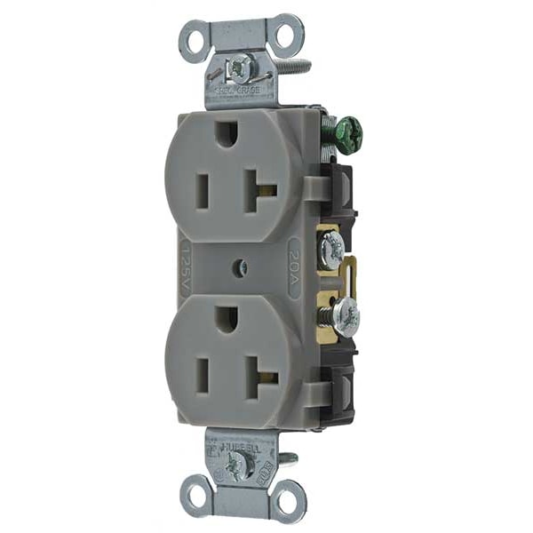 20A Duplex Receptacle 125VAC 5-20R GY