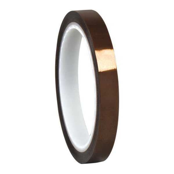 Film Tape, Polyimide, Amber, 1/2 In x 36 Yd