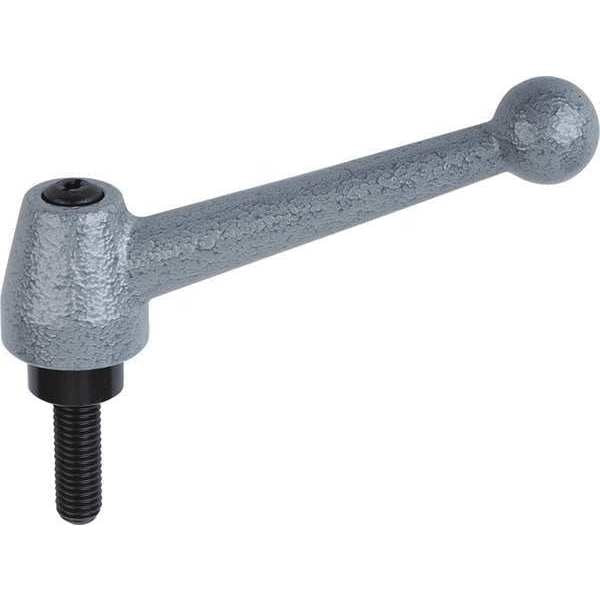 Adjustable Handle, Ball Style, All Steel, Size: 2 1/2-13X50 Steel, Painted Finish Gray Hammertone