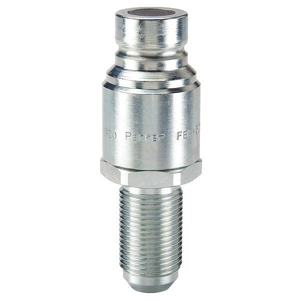 Hydraulic Quick Connect Hose Coupling, Steel Body, Push-to-Connect Lock, 3/4