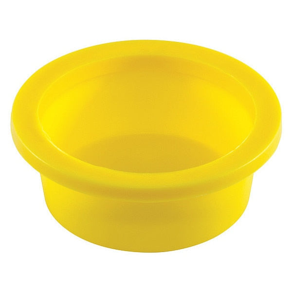 Tapered Thick Flange Cap/Plug, Yellow, 300 PK