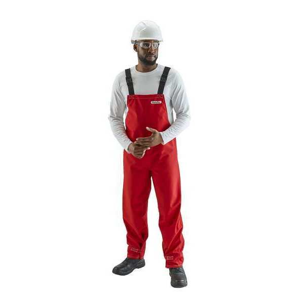 Bib Overall, Chemical Resistant, Red, M