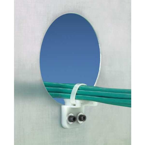 Cable Mount, No.6 Screw, White, PK500
