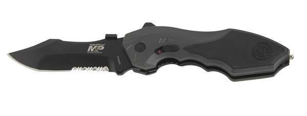 Folding Knife, Clip Point, 5 In, Serrated