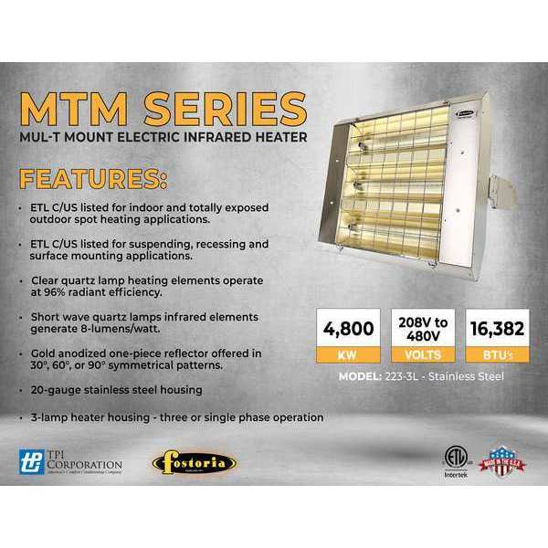 Infrared Quartz Electric Heater