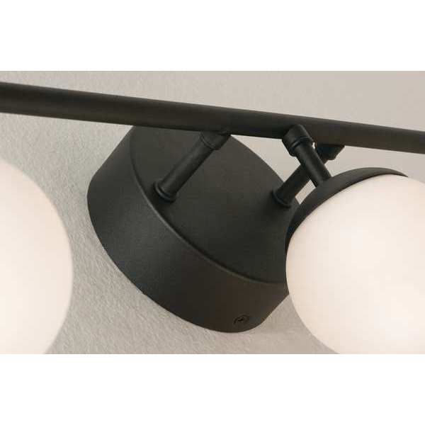 Pearl 3 Light LED Vanity, Black, 24in