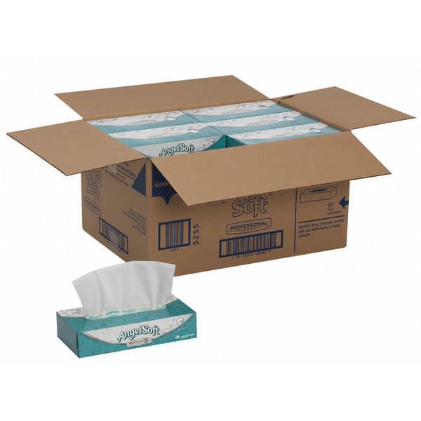 Angel Soft Professional Series 2 Ply Facial Tissue, 100 Sheets, PK 30