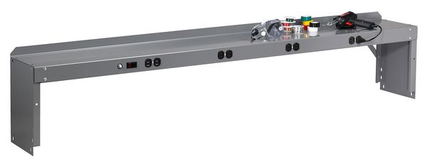 Electrical Shelf Riser, 72Wx15Dx18H, Gray
