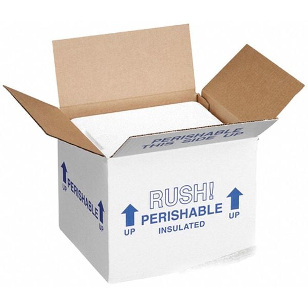 Insulated Shipping Bio Foam & Carton, 1-5 Day, Height: 13-3/8