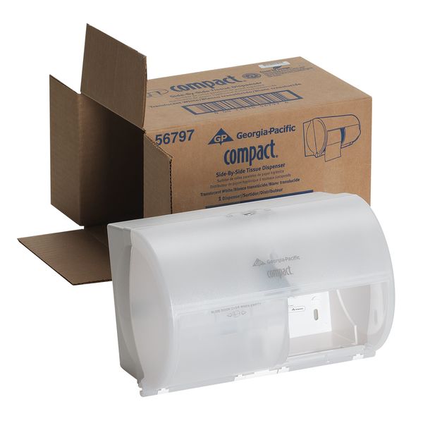 Toilet Paper Dispr, Coreless, 7-1/8 In. H