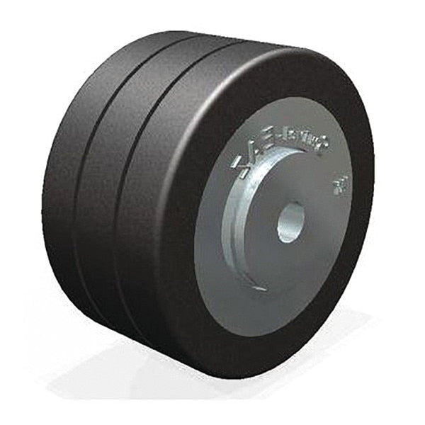 Swivel-EAZ Triple Wheel Black 75D Flat Tread on Aluminum Core 6