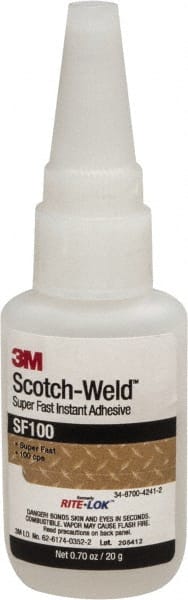 0.71 Oz Bottle Clear Instant Adhesiveser