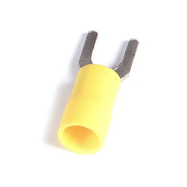 12-10 AWG Vinyl Spade Terminal #8, #10 Stud PK100
