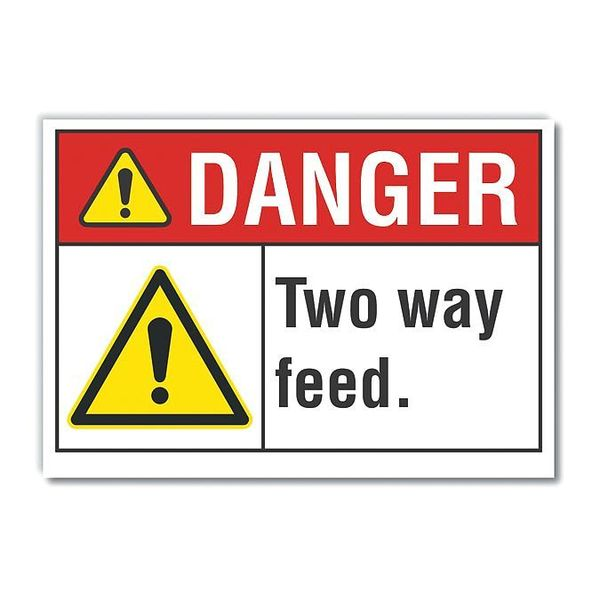 Electrical Hazard Danger Label, 7 in Height, 10 in Width, Polyester, Vertical Rectangle, English