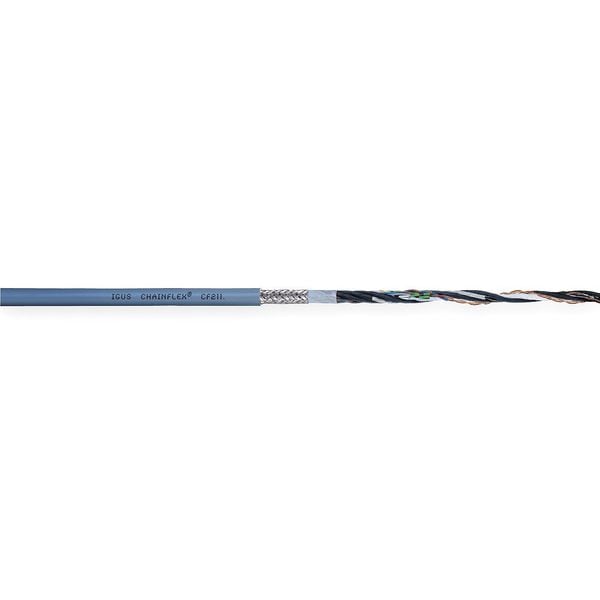 Shielded Continuous Flex Data Cable 2 pr Conductor GY