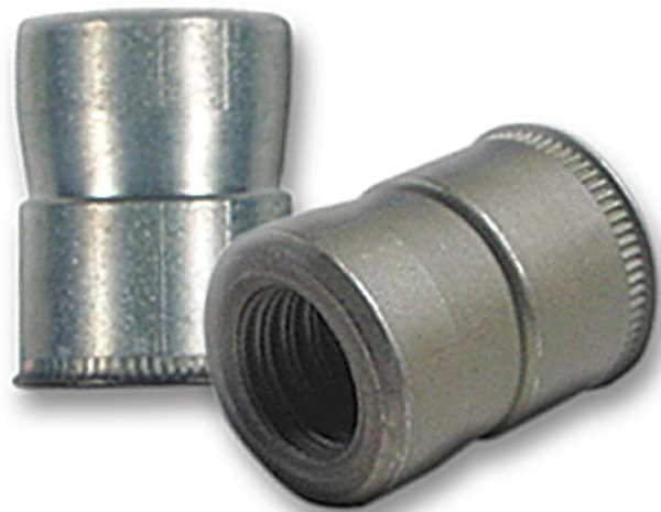 Rivet Nut, #8-32 Thread Size, 0.269 in Flange Dia., 0.37 in L, Steel, 100 PK