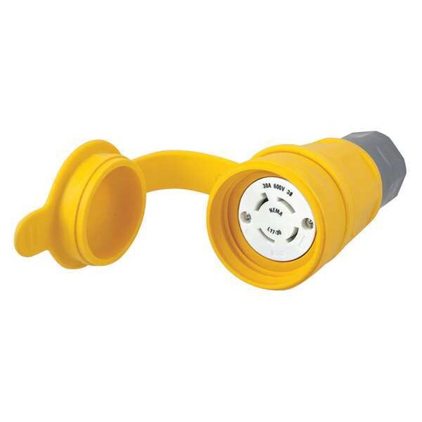 30A Watertight Locking Connector 3P 4W 600VAC L17-30R