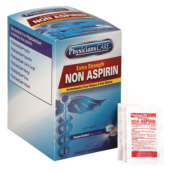 Non-Aspirin, Tablet, 500mg, PK50