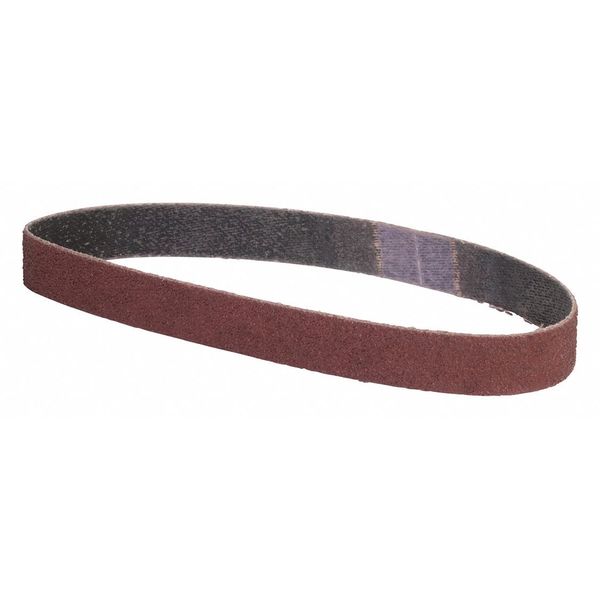 Sanding Belt, Coated, 1/2 in W, 18 in L, P40 Grit, Extra Coarse, Aluminum Oxide, Brown