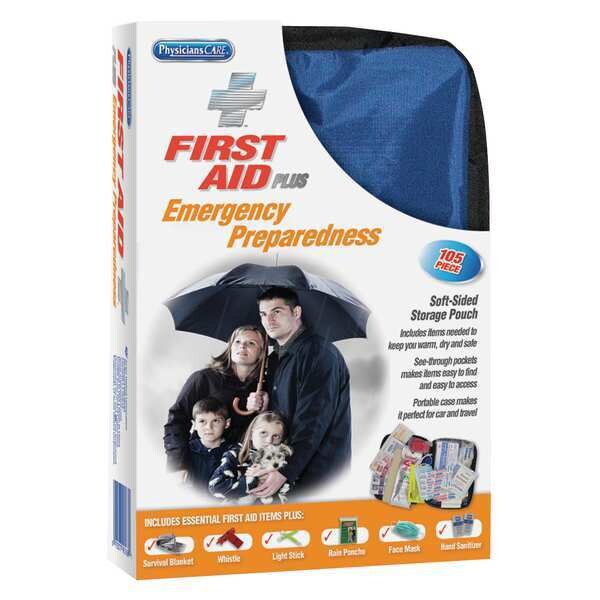 First Aid Kit, Fabric Case, 105 Pcs.