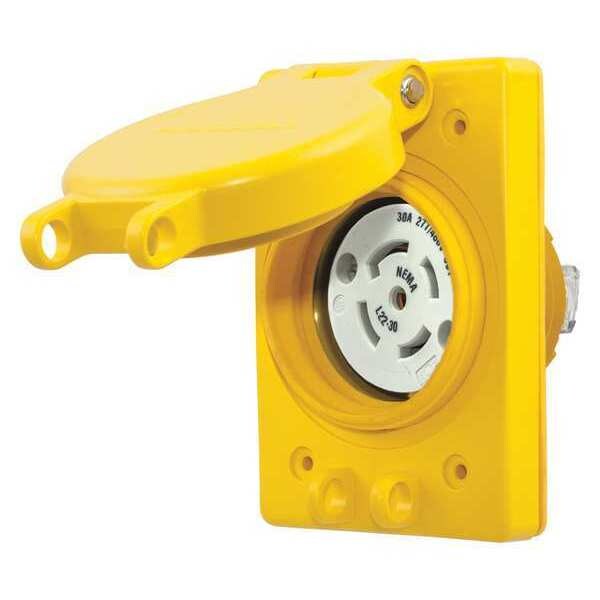 30A Watertight Locking Receptacle 4P 5W 277/480VAC