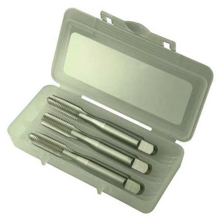 3pc HSS Taper, Plug & Bottoming Hand Tap HTGP Greenfield Threading Bright 4-Flute D4 M4.5x0.75