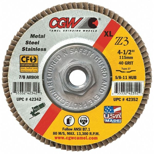 Flap Disc, 7x5/8-11, T29, Z3, Reg, 80G