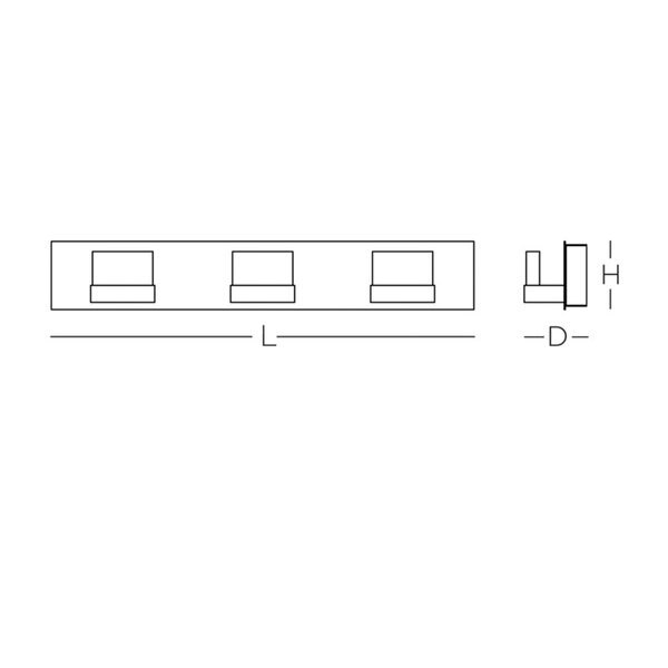 Arlo LED 3-Light Vanity, Height: 4