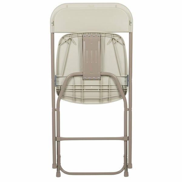 Hercules Series Plastic Folding Chair Beige - 2 Pack 650LB Weight Capacity Comfortable Event Chair-Lightweight Folding Chair