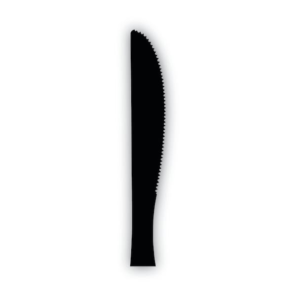 Disposable Knife, Black, Heavy-Medium Weight, PK1000