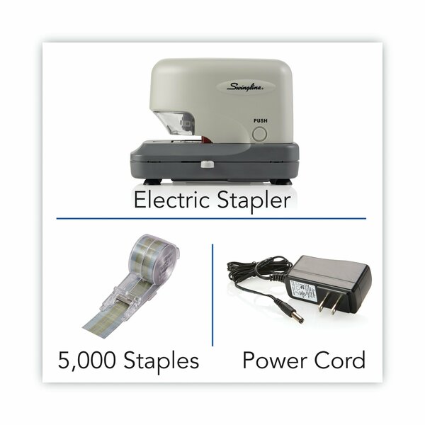 High Volume Electric Stapler, 30 Sht, Gray