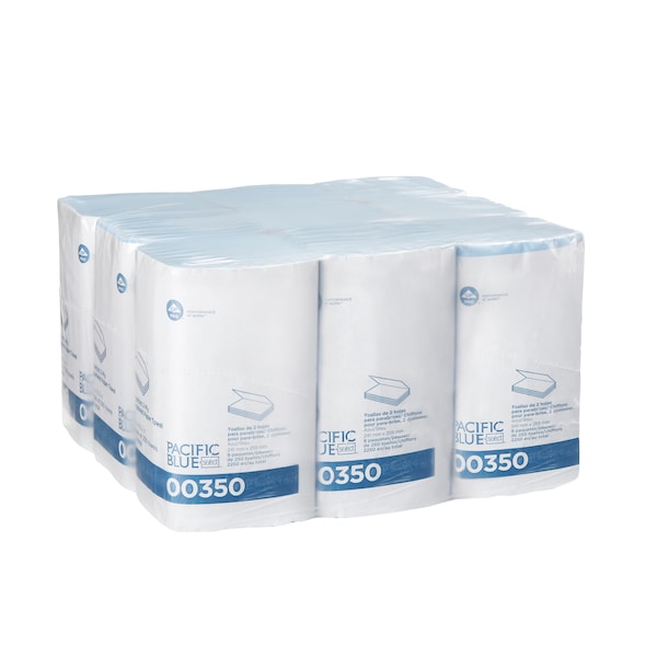Pacific Blue Select Single Fold Paper Towels, 2, 250, Blue, 9 PK