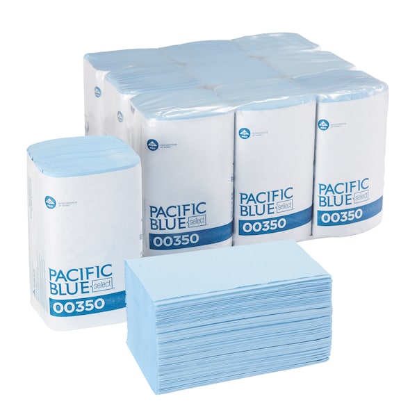 Pacific Blue Select Single Fold Paper Towels, 2, 250, Blue, 9 PK