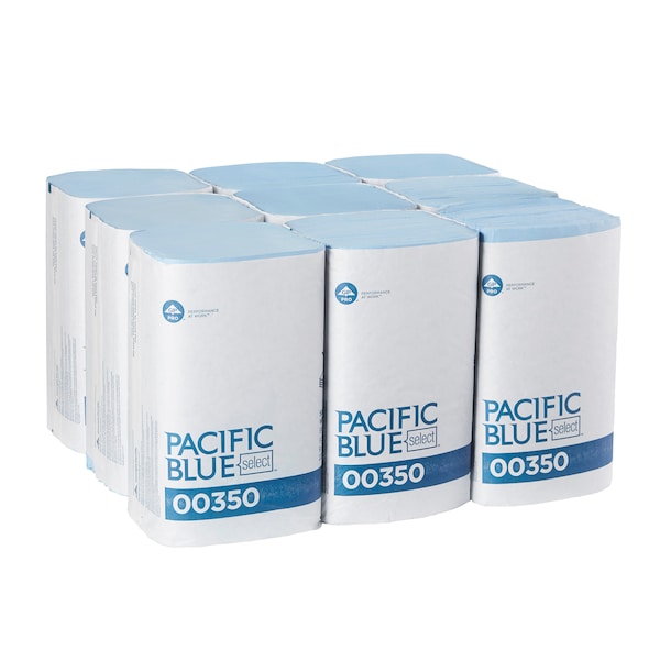 Pacific Blue Select Single Fold Paper Towels, 2, 250, Blue, 9 PK