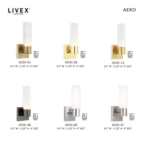 Aero 1 Light Polished Brass ADA Wall Sco