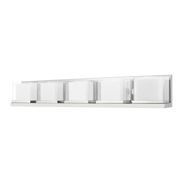 Duval 5 Light Polished Chrome Bath Vanity