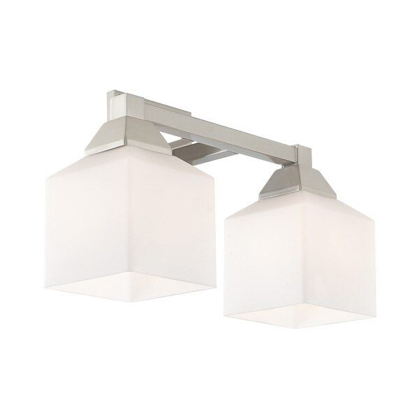 Aragon 2 Light Brushed Nickel Bath Vanity
