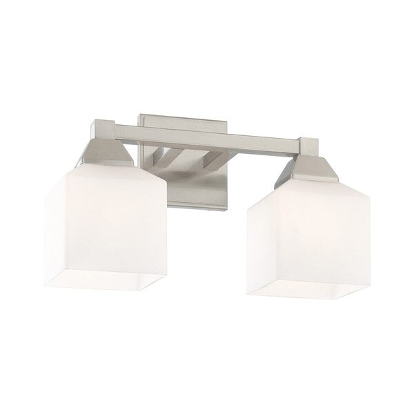 Aragon 2 Light Brushed Nickel Bath Vanity