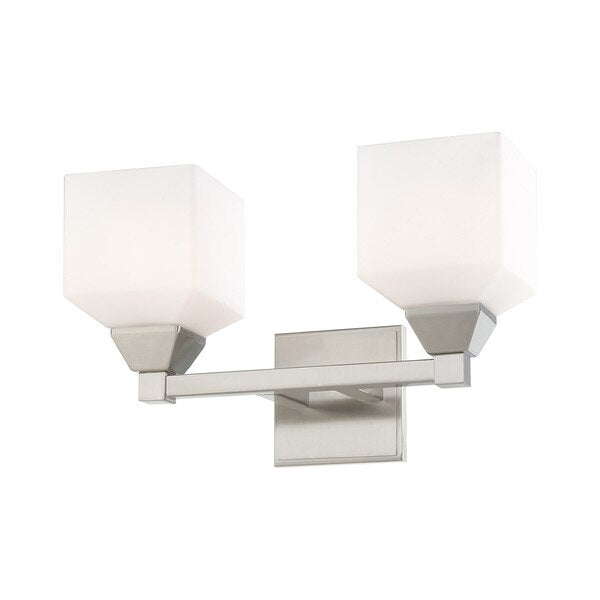 Aragon 2 Light Brushed Nickel Bath Vanity