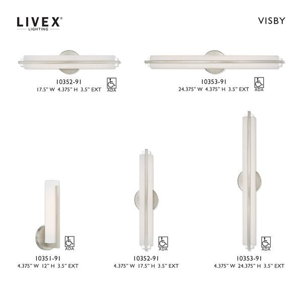 Visby N/A Light Brushed Nickel ADA Bath