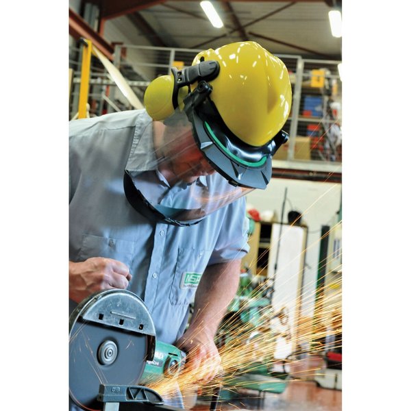 V-Gard Faceshield Frame, Dielectric Protection, Debris Control/Frame, For MSA Slotted Caps, Black