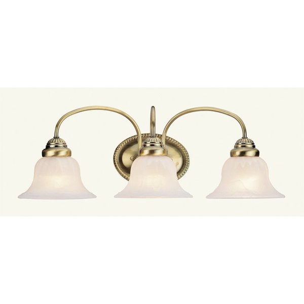 Edgemont 3 Light Antique Brass Bath Vanity