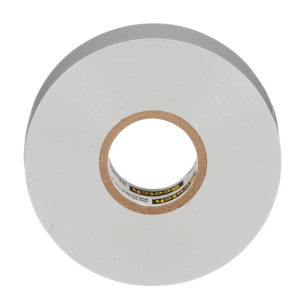 Vinyl Electrical Tape, 35, Scotch, 3/4 in W x 66 ft L , 7 mil thick, Gray, 1 Pack