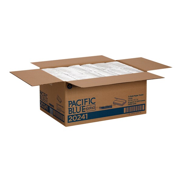Pacific Blue Select C-Fold Paper Towels, 1, 200, White, 12 PK