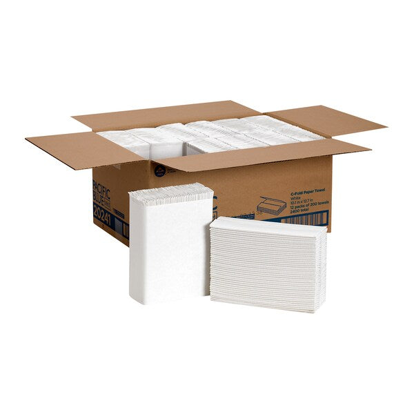 Pacific Blue Select C-Fold Paper Towels, 1, 200, White, 12 PK